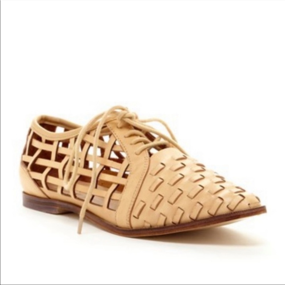 Coconuts by Matisse Gimlet Shoes Woven Lace Up Oxfords Size 9.5 | Color: Tan
